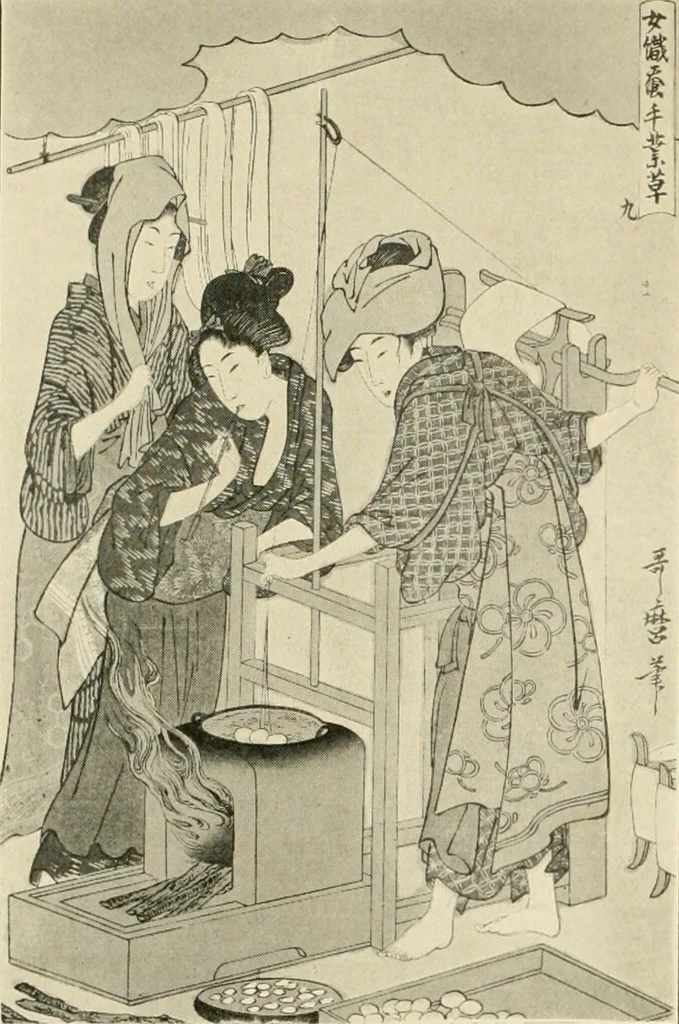 An illustration from The story of textiles, 1916, leaf 37