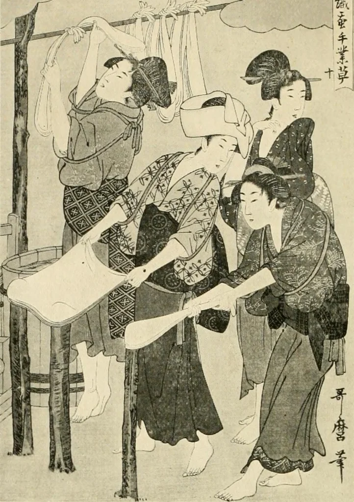 An illustration from The story of textiles, 1916, leaf 37