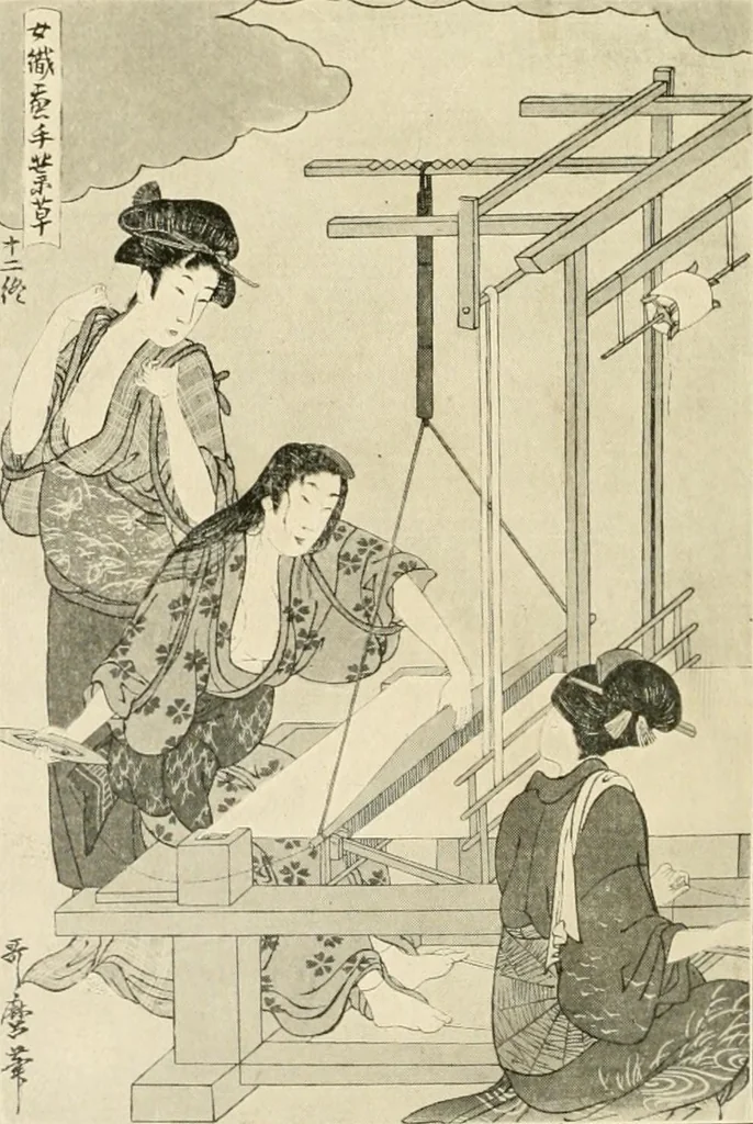 An illustration from The story of textiles, 1916, leaf 37
