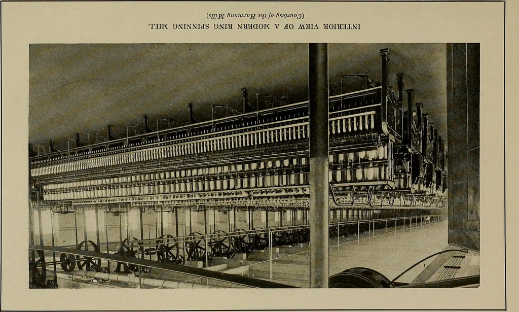 An illustration from The story of textiles; a bird's-eye view of the history of the beginning and the growth of the industry by which mankind is clothed, 1912, leaf 320
