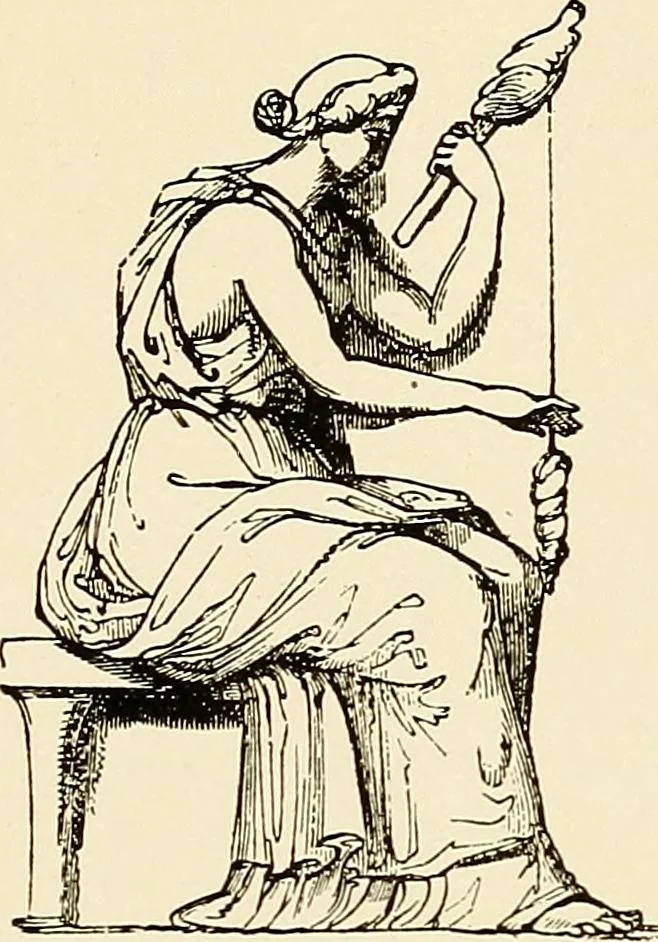 An illustration from The story of textiles; a bird's-eye view of the history of the beginning and the growth of the industry by which mankind is clothed, 1912, leaf 28