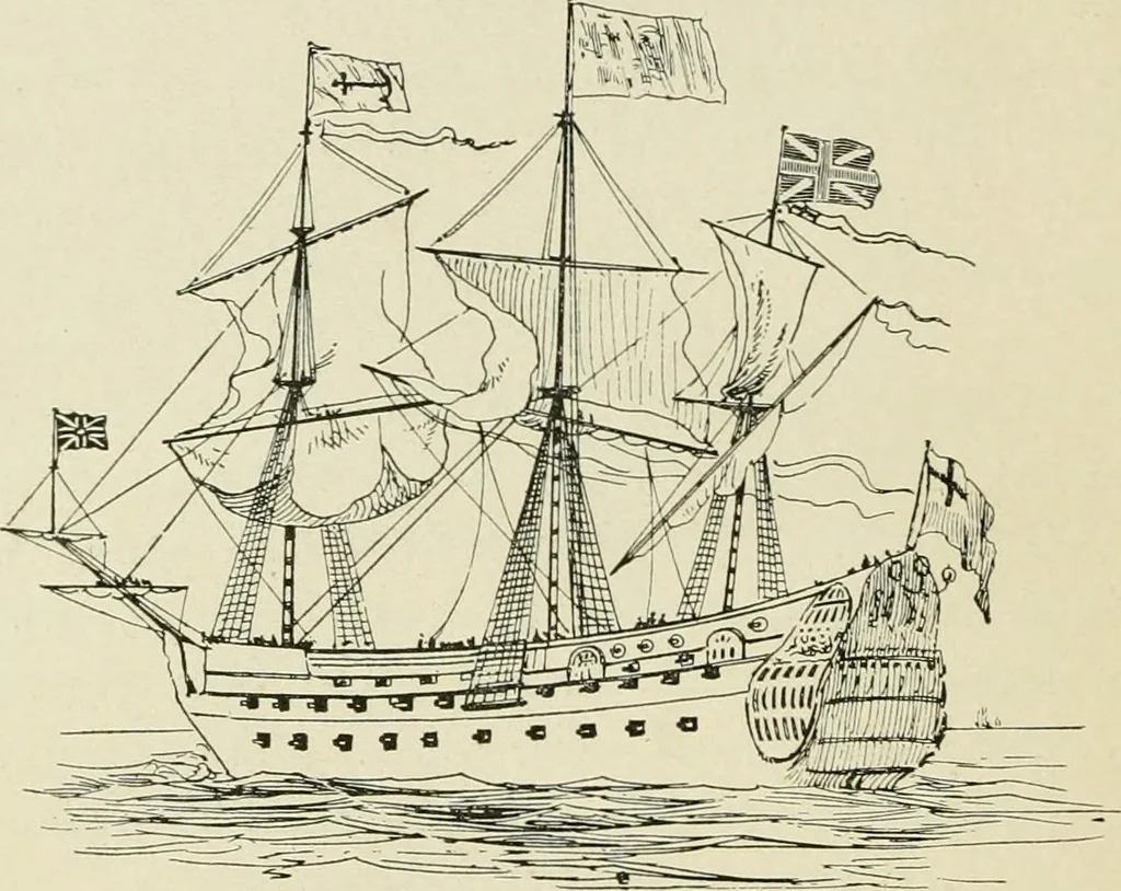 An illustration from The story of the Union Jack; how it grew and what it is, particularly in its connection with the history of Canada, 1897, leaf 107
