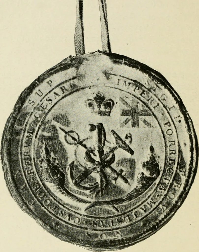 An illustration from The story of the Union Jack; how it grew and what it is, particularly in its connection with the history of Canada, 1897, leaf 153