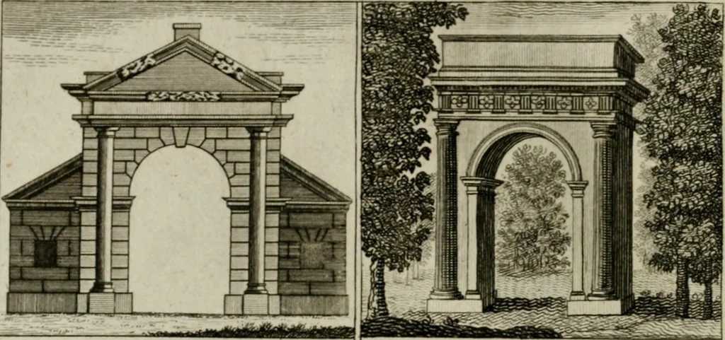 An illustration from Stowe : a description of the house and gardens of the most noble and puissant prince, George Grenville Nugent Temple, Marquis of Buckingham, Earl Temple, Viscount and Baron Cobham .., 1788, leaf 31