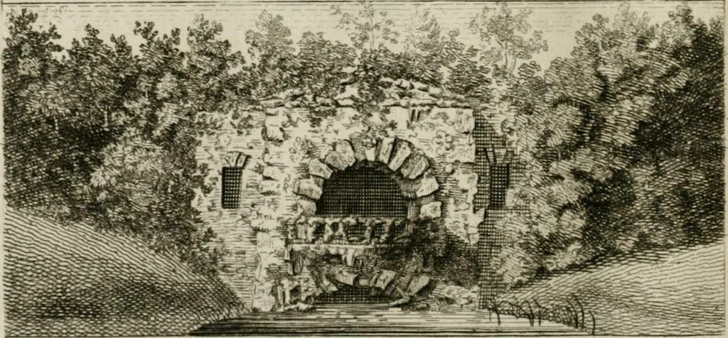 An illustration from Stowe : a description of the house and gardens of the most noble and puissant prince, George Grenville Nugent Temple, Marquis of Buckingham, Earl Temple, Viscount and Baron Cobham .., 1788, leaf 39