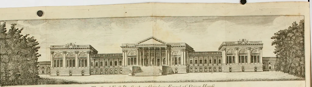 An illustration from Stowe : a description of the house and gardens of the most noble and puissant prince, George Grenville Nugent Temple, Marquis of Buckingham, Earl Temple, Viscount and Baron Cobham .., 1788, leaf 66