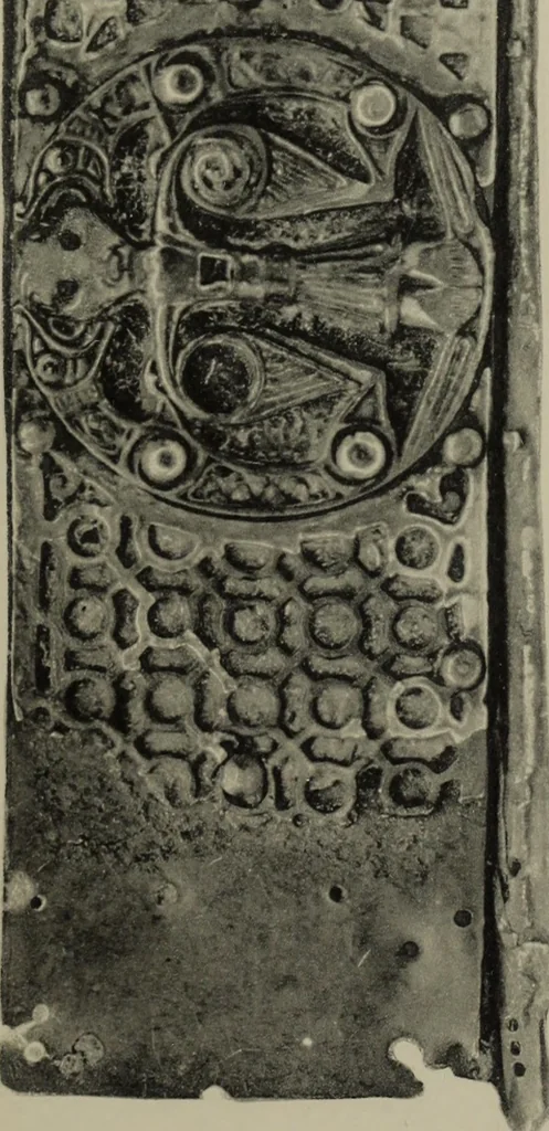 An illustration from The Stowe missal, ms. D II 3 in the library of the Royal Irish Academy, Dublin, 1906, leaf 74