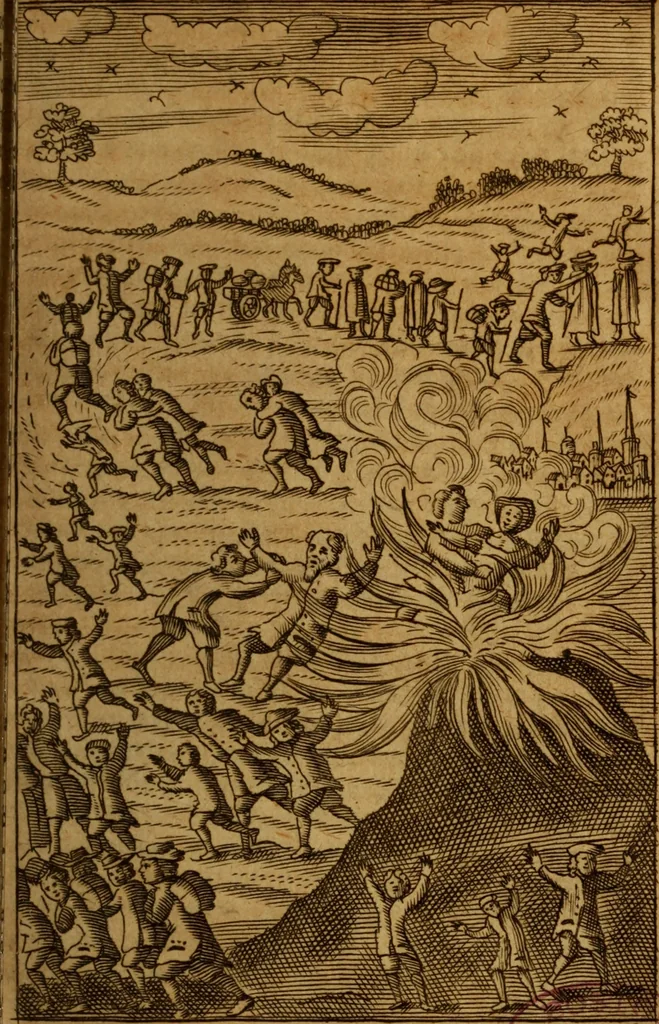 An illustration from The strange and prodigious religions, customs, and manners of sundry nations ..., 1688, leaf 84