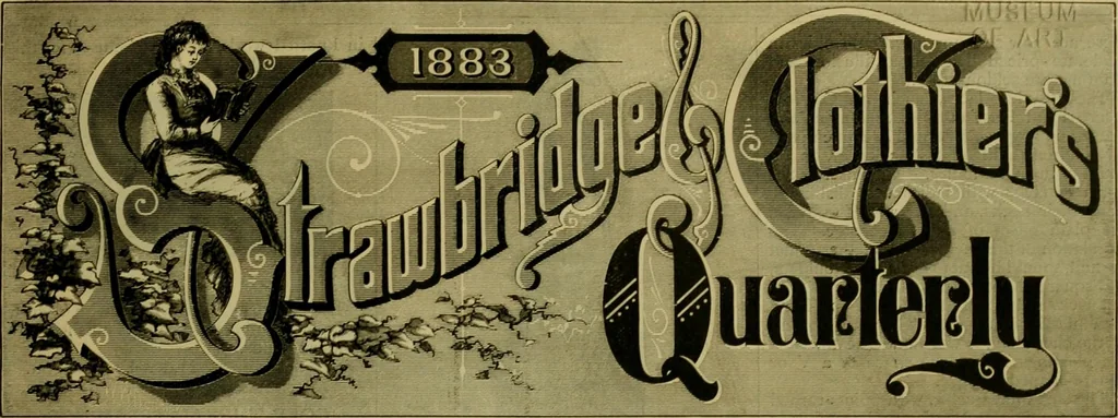 An illustration from Strawbridge & Clothier's quarterly, 1882, leaf 8