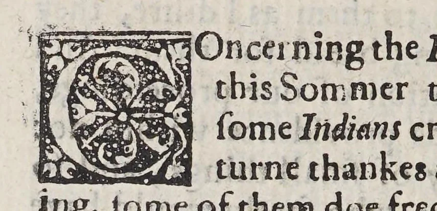 An illustration from Strength out of weaknesse; or A glorious manifestation of the further progresse of the Gospel among the 1ndians [sic] in New-England., 1652, leaf 48
