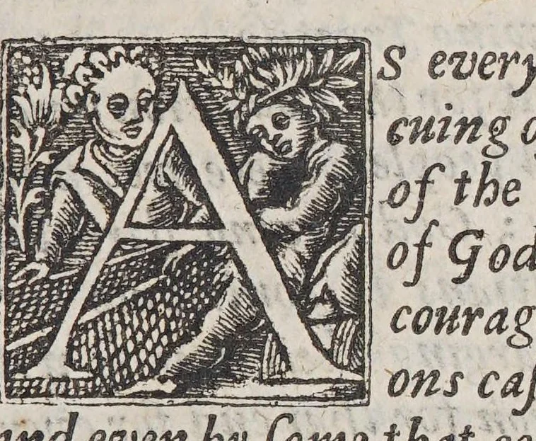 An illustration from Strength out of weaknesse; or A glorious manifestation of the further progresse of the Gospel among the 1ndians [sic] in New-England., 1652, leaf 19