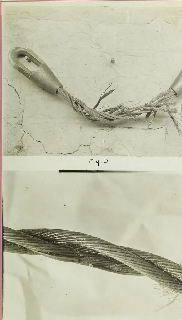 An illustration from Stresses in wire ropes bent over sheaves, 1910, leaf 28