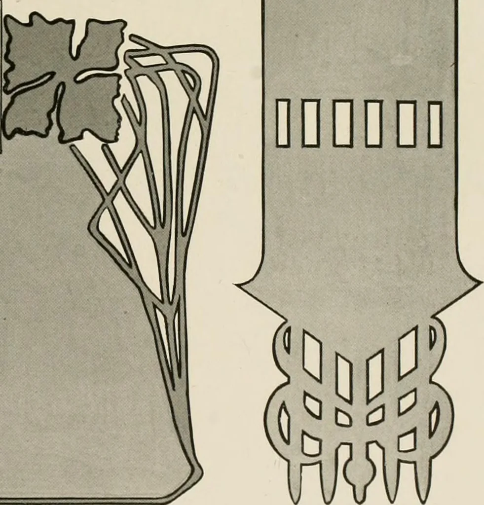 An illustration from Strong's book of designs; a masterpiece of modern ornamental art, 1917, leaf 104