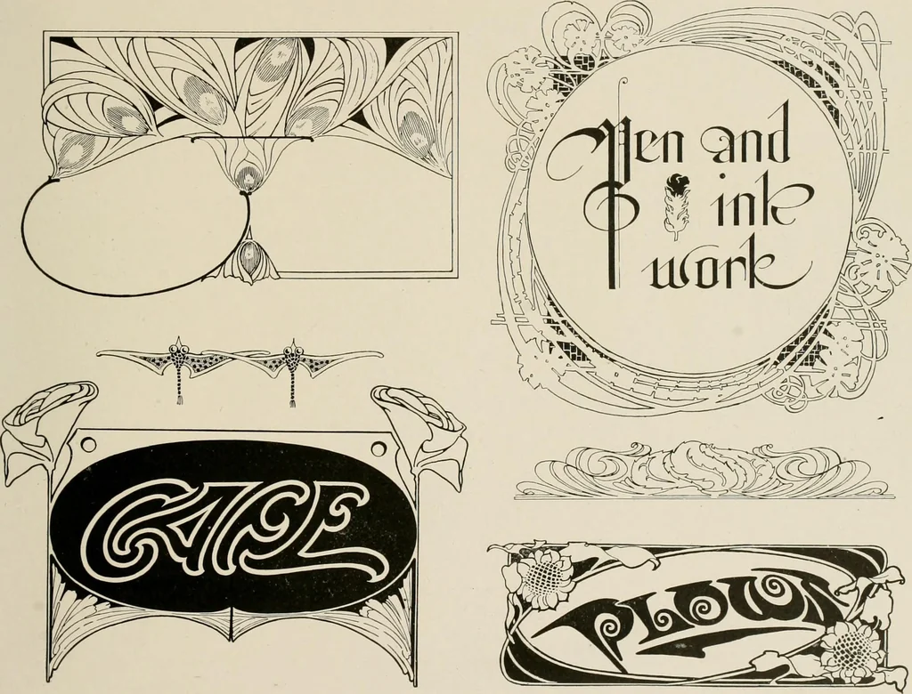 An illustration from Strong's book of designs; a masterpiece of modern ornamental art, 1917, leaf 150