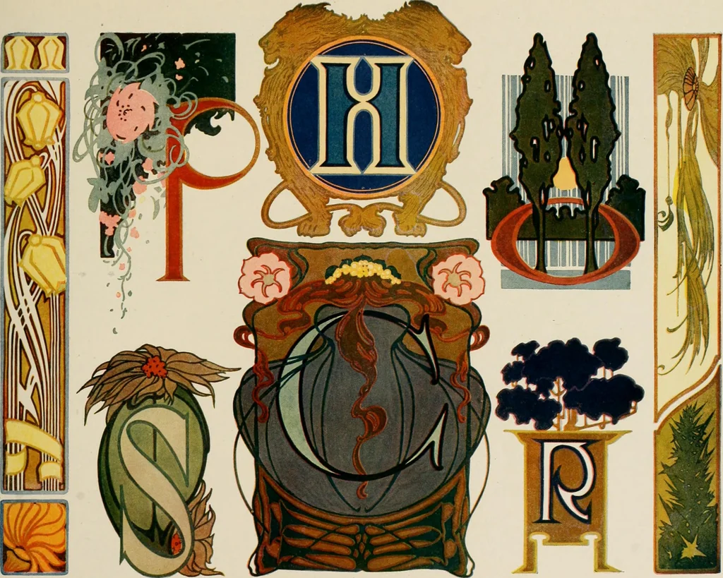 An illustration from Strong's book of designs; a masterpiece of modern ornamental art, 1917, leaf 66