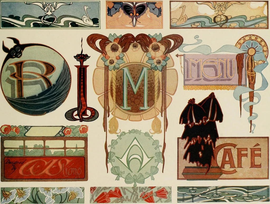 An illustration from Strong's book of designs; a masterpiece of modern ornamental art, 1917, leaf 68