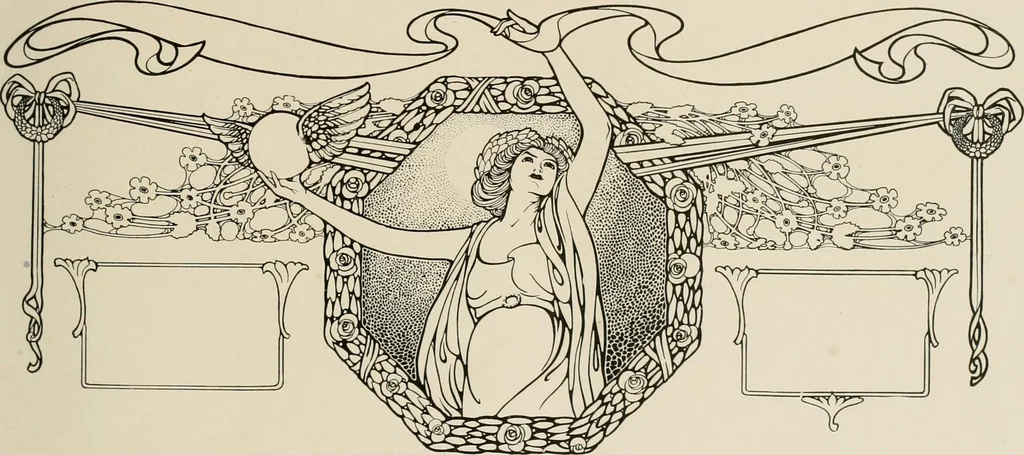An illustration from Strong's book of designs; a masterpiece of modern ornamental art, 1917, leaf 90