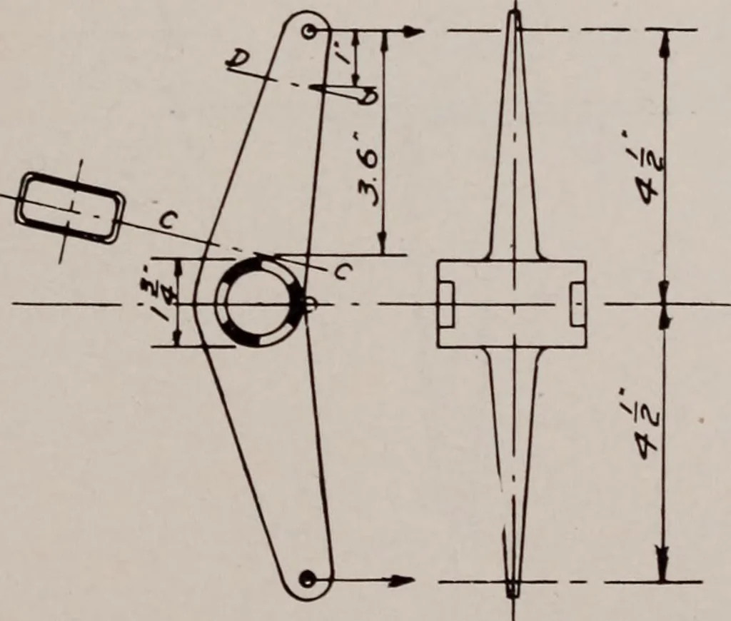 An illustration from Structural analysis and design of airplanes, 1920, leaf 208