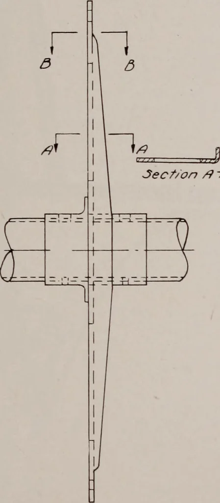 An illustration from Structural analysis and design of airplanes, 1920, leaf 210