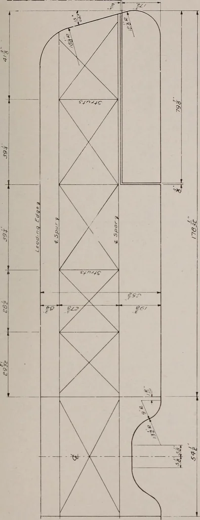 An illustration from Structural analysis and design of airplanes, 1920, leaf 90