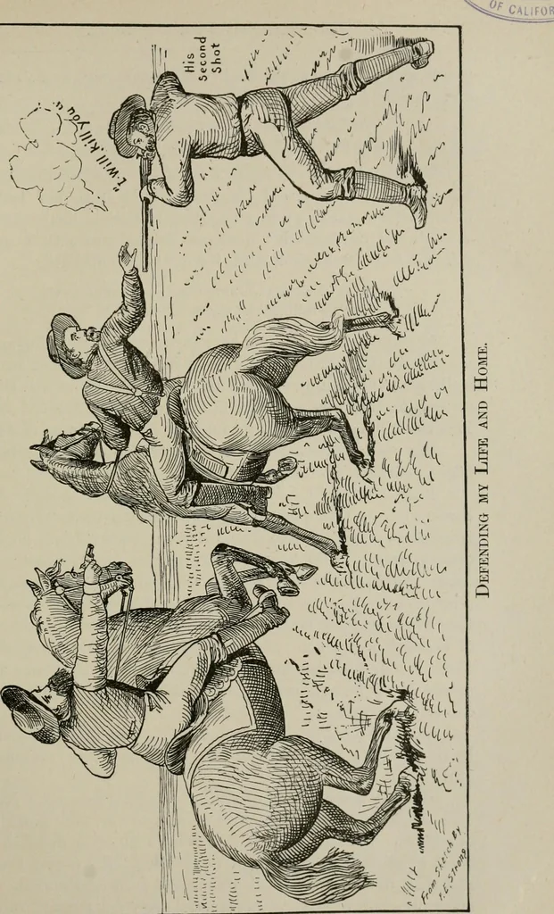 An illustration from The struggles for life and home in the North-west [microform], 1890, leaf 244