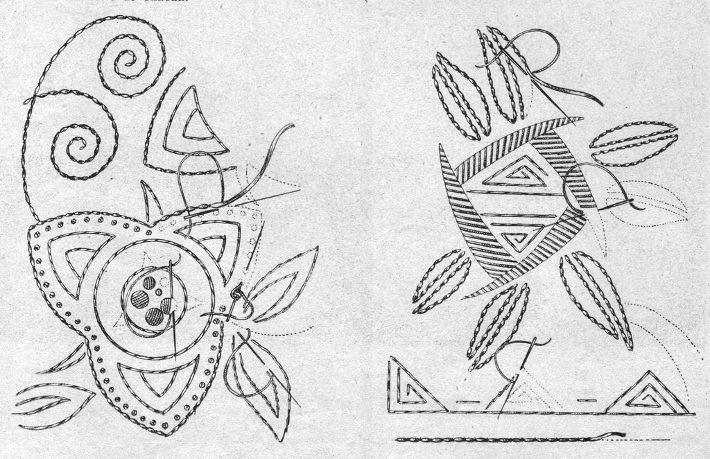 An illustration from JOURNAL DES OUVRAGES DE DAMES - N. 12/1928 - frammenti, 1928, leaf 1