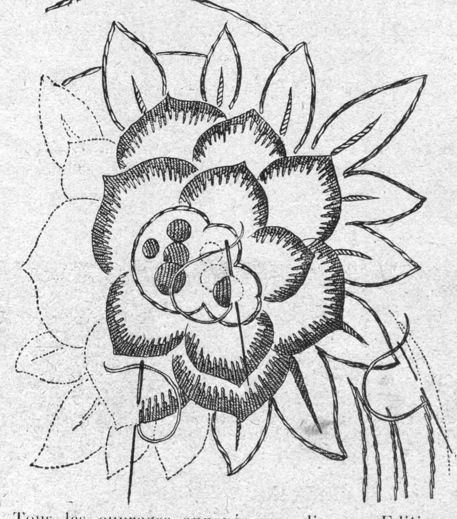An illustration from JOURNAL DES OUVRAGES DE DAMES - N. 12/1928 - frammenti, 1928, leaf 1