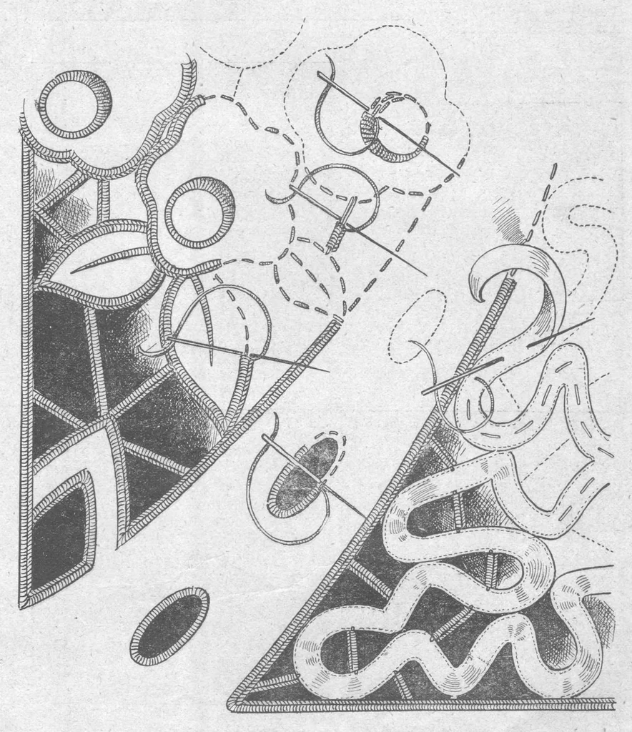 An illustration from JOURNAL DES OUVRAGES DE DAMES - N. 2/1929 - frammenti, 1929, leaf 1
