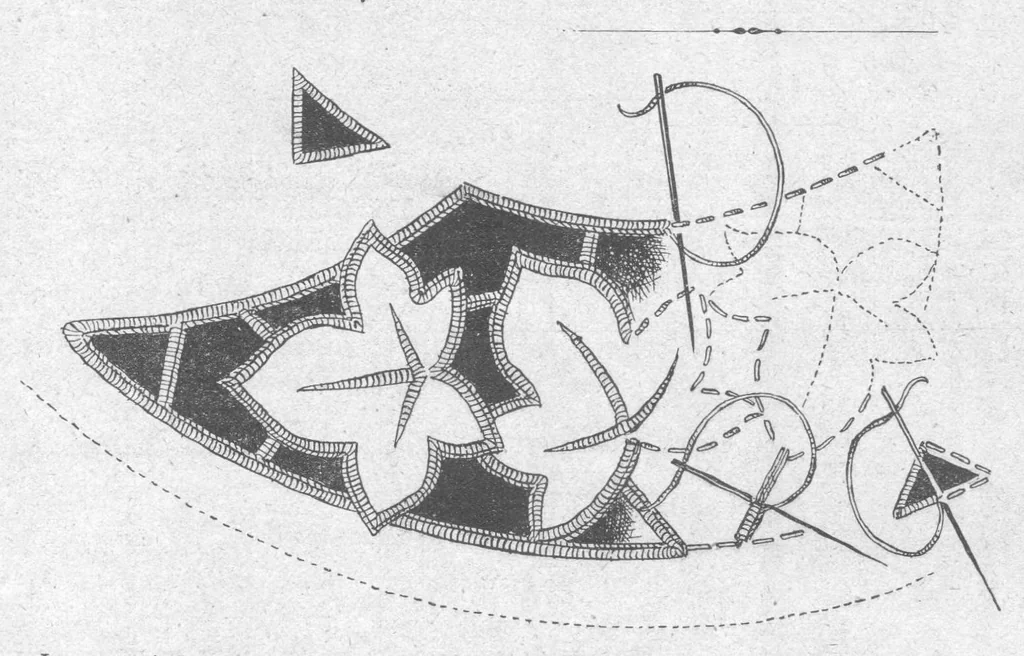 An illustration from JOURNAL DES OUVRAGES DE DAMES - N. 2/1929 - frammenti, 1929, leaf 1