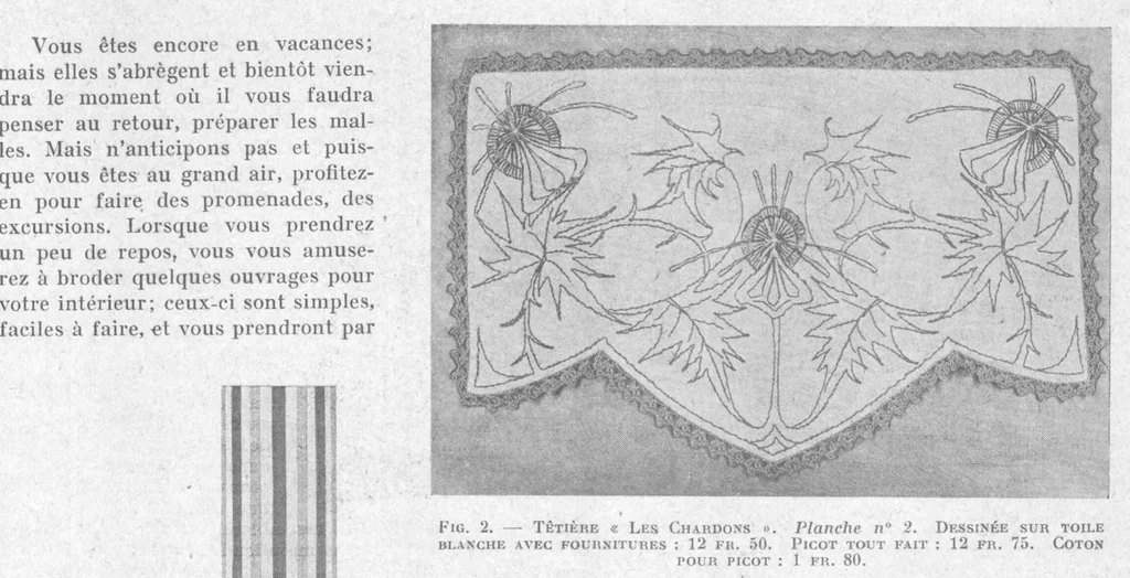 An illustration from JOURNAL DES OUVRAGES DE DAMES - N. 9/1929 - frammenti, 1929, leaf 1