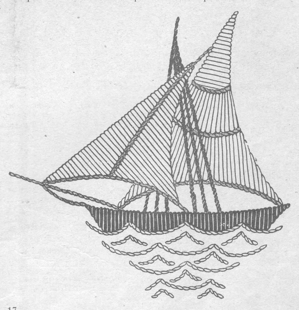 An illustration from JOURNAL DES OUVRAGES DE DAMES - N. 11/1930 - frammenti, 1930, leaf 2