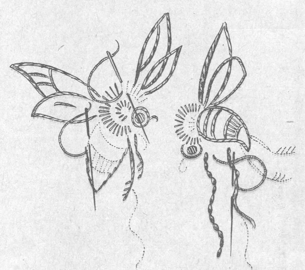An illustration from JOURNAL DES OUVRAGES DE DAMES - 1930 - frammenti, 1930, leaf 9