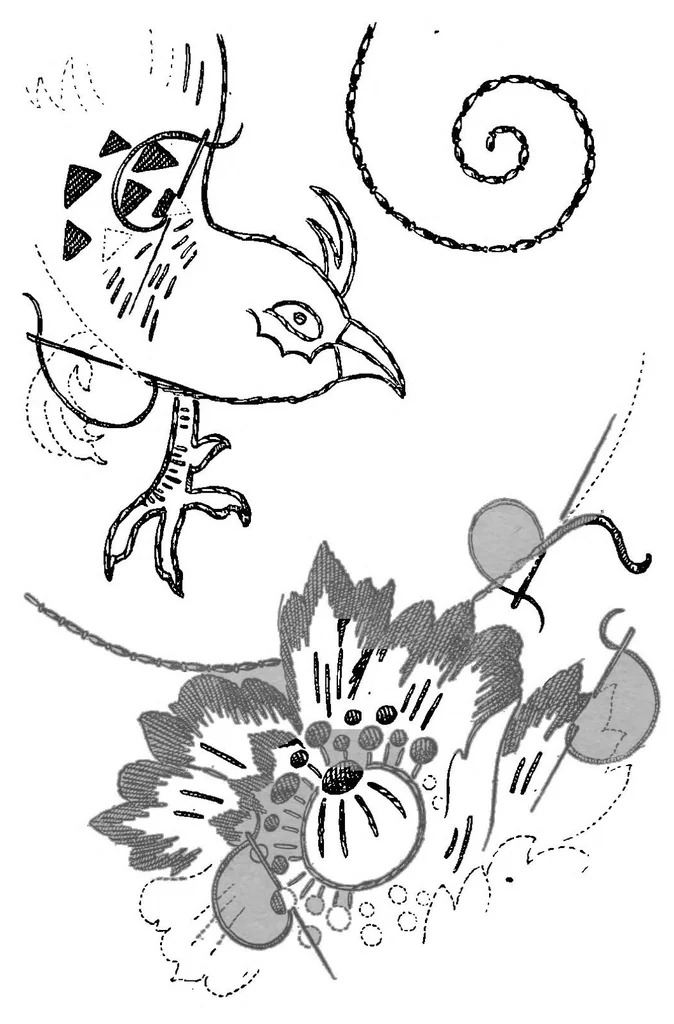 An illustration from JOURNAL DES OUVRAGES DE DAMES - 1930 - frammenti, 1930, leaf 7