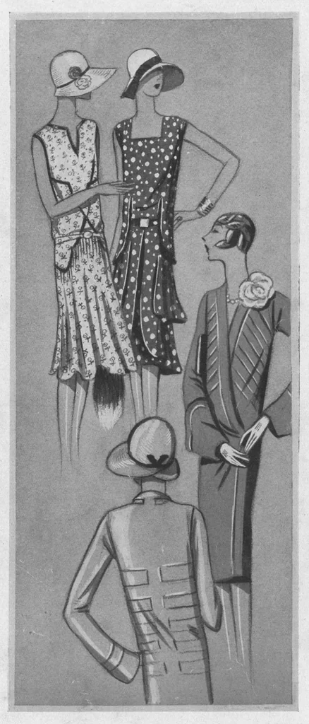 An illustration from MODES ET TRAVAUX FÉMININS - N. 205/1928, 1928, leaf 4