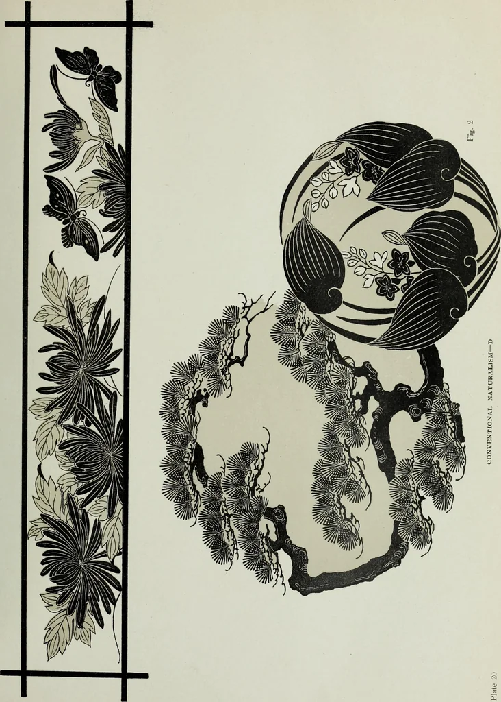 An illustration from Studies in the decorative art of Japan, 1910, leaf 78