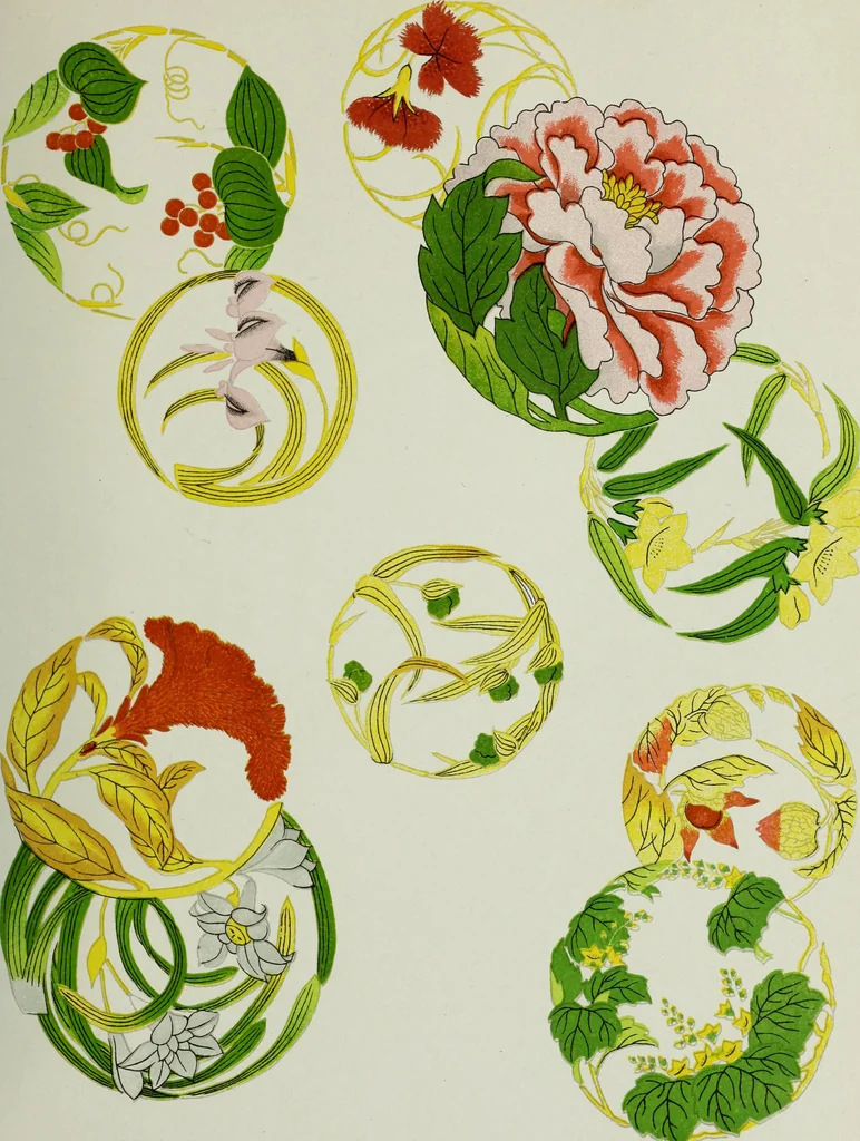 An illustration from Studies in the decorative art of Japan, 1910, leaf 96