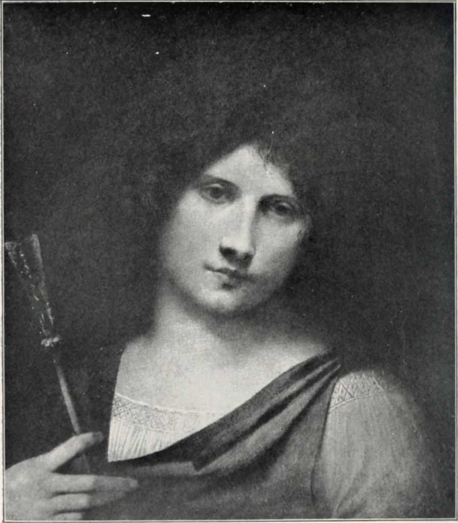An illustration from Studies in pictures; an introduction to the famous galleries, 1907, leaf 9