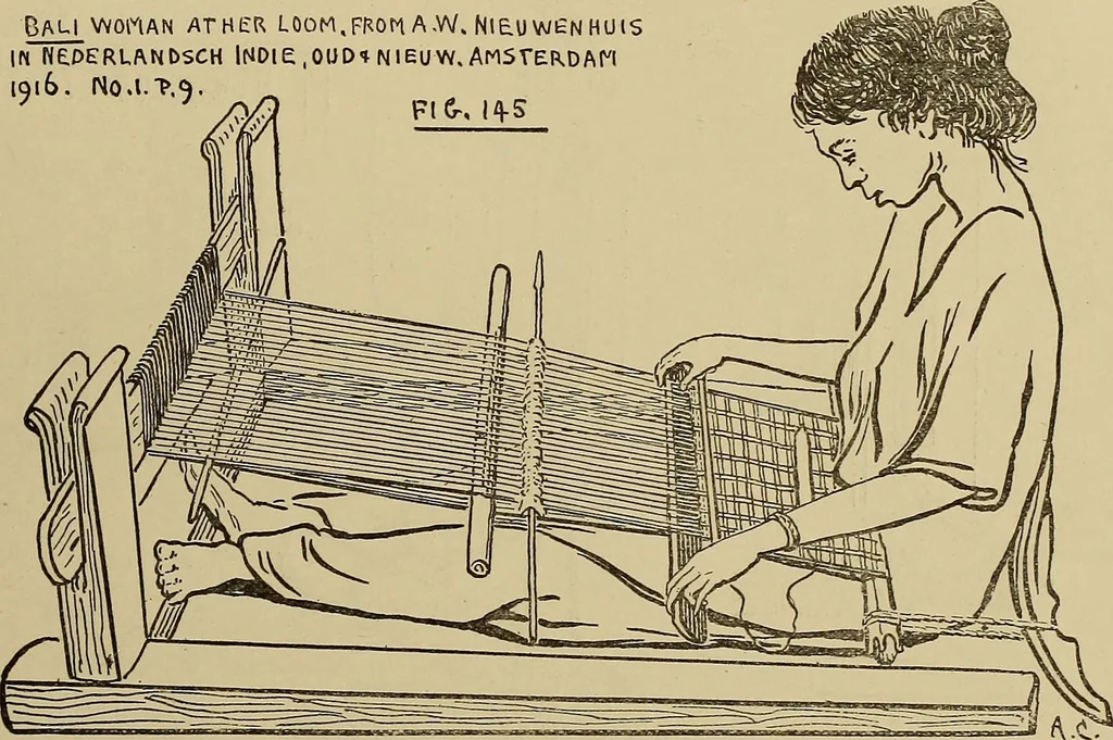 An illustration from Studies in primitive looms, 1918, leaf 100
