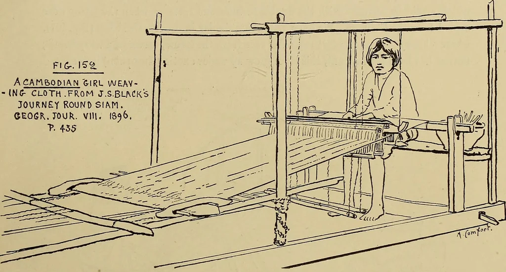 An illustration from Studies in primitive looms, 1918, leaf 106