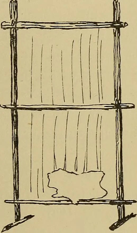 An illustration from Studies in primitive looms, 1918, leaf 134