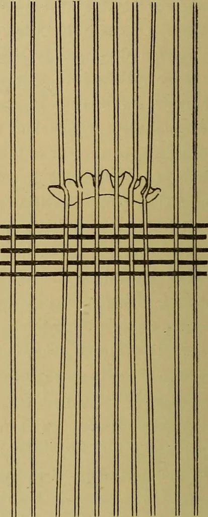 An illustration from Studies in primitive looms, 1918, leaf 147