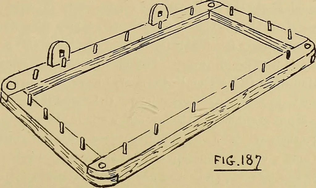 An illustration from Studies in primitive looms, 1918, leaf 154