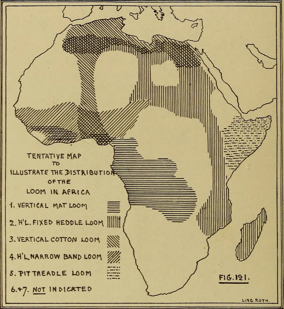 An illustration from Studies in primitive looms, 1918, leaf 77
