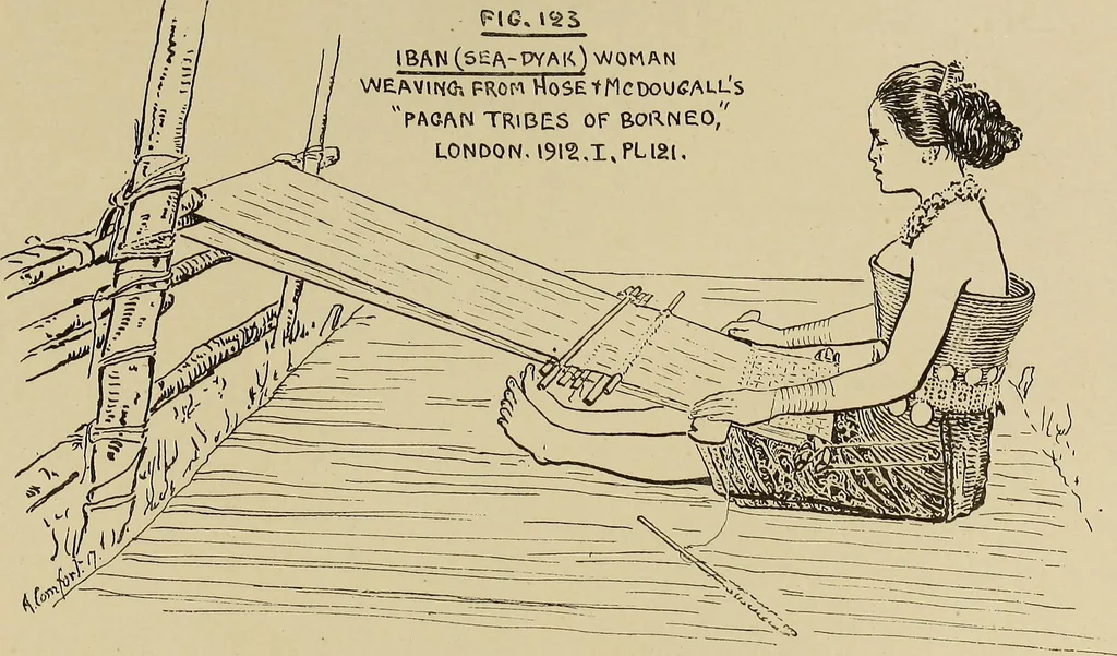 An illustration from Studies in primitive looms, 1918, leaf 80