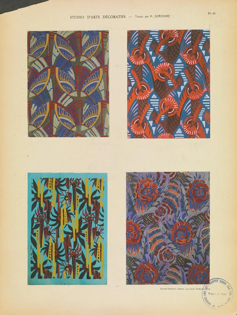 An illustration from Studio d'arts décoratifs. Tissus, 1929, leaf 21