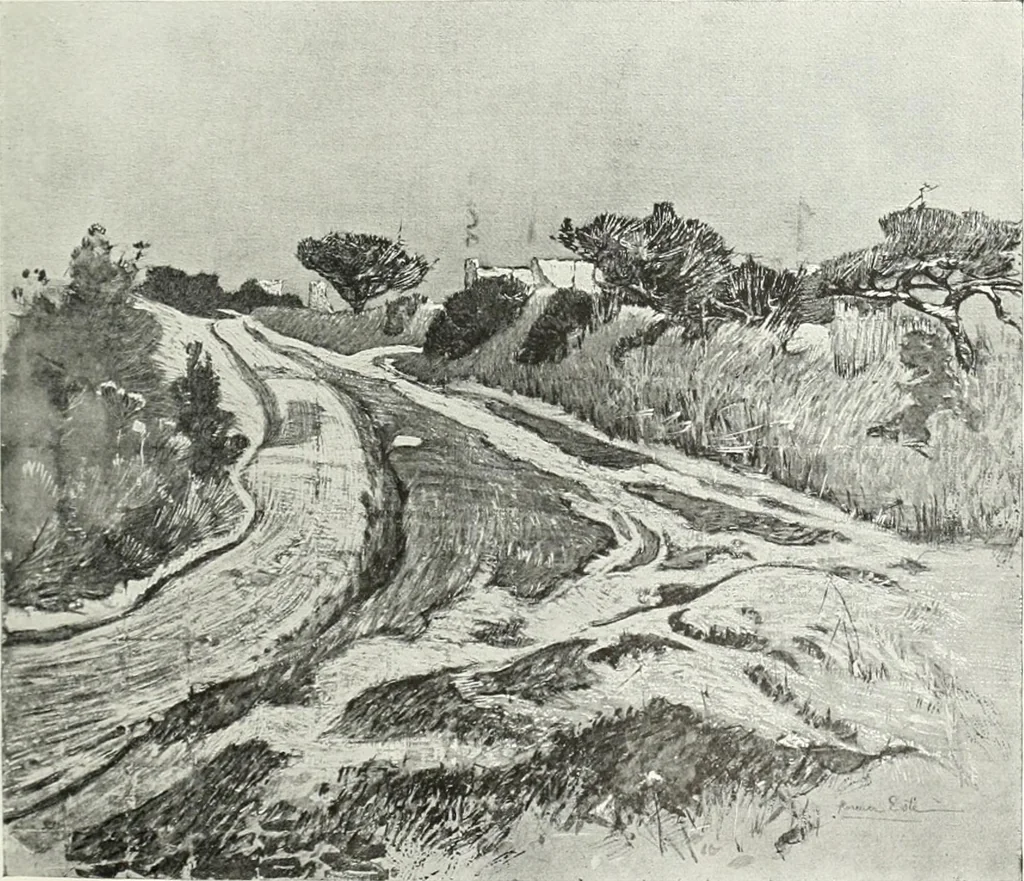 An illustration from Studio international, 1893, leaf 244