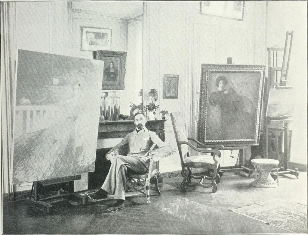 An illustration from Studio international, 1893, leaf 208