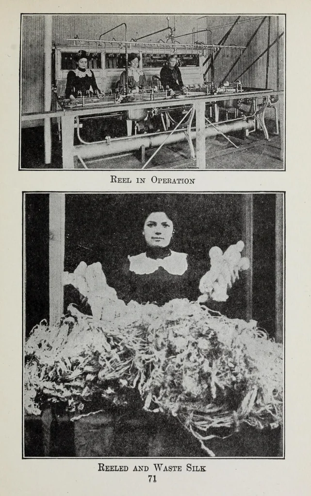 An illustration from Study of fabrics, 1918, leaf 85