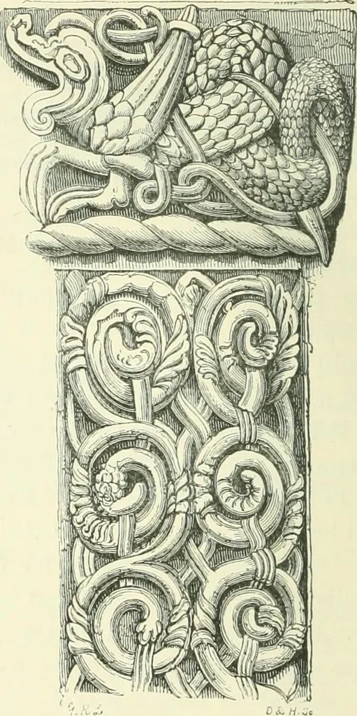 An illustration from An introduction to the study of Gothic architecture, 1900, leaf 101