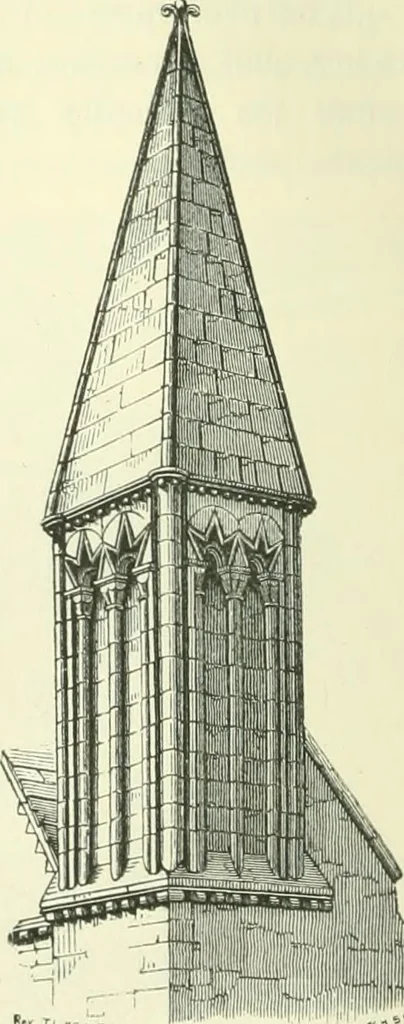 An illustration from An introduction to the study of Gothic architecture, 1900, leaf 105